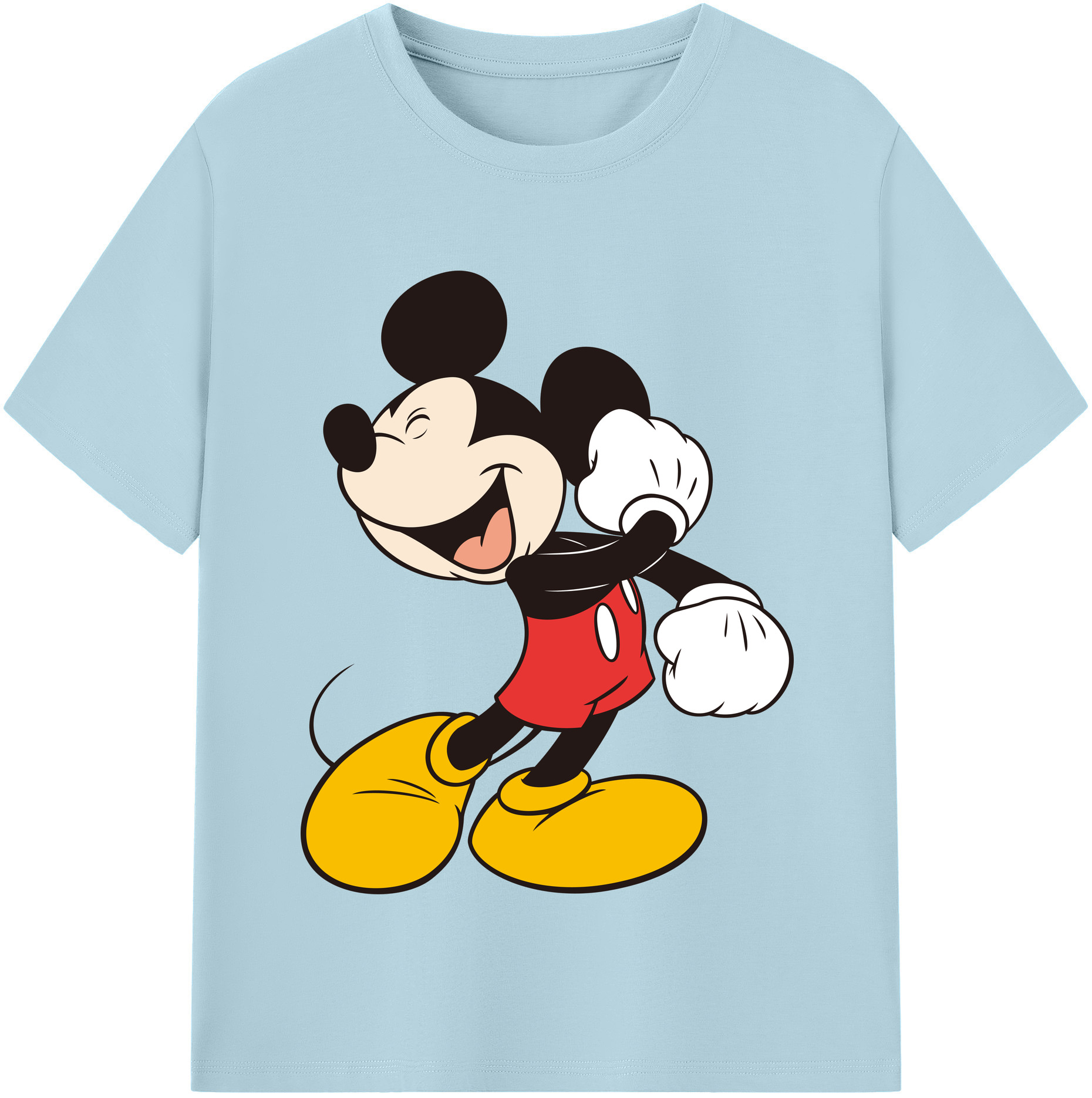（画像用） ミッキーマウス Mickey Mouse 綿100％半袖Tシャツ（フロントプリント）